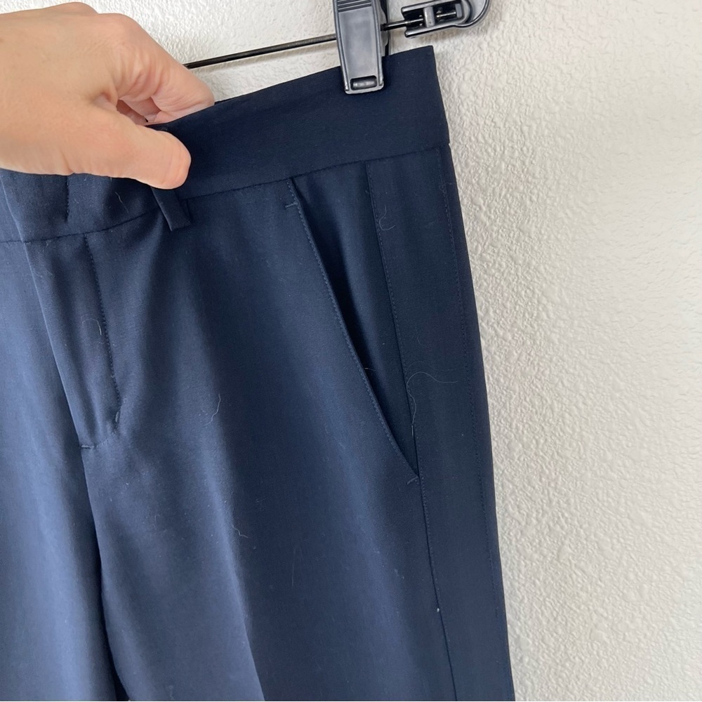 Vince Side Strapping Wool Pant Coastal Blue Minimalist Business Casual Women’s 4 - Picture 5 of 11
